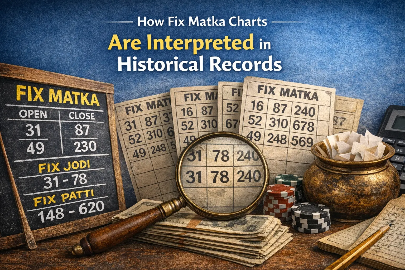 Interpretation of fix matka charts in historical context